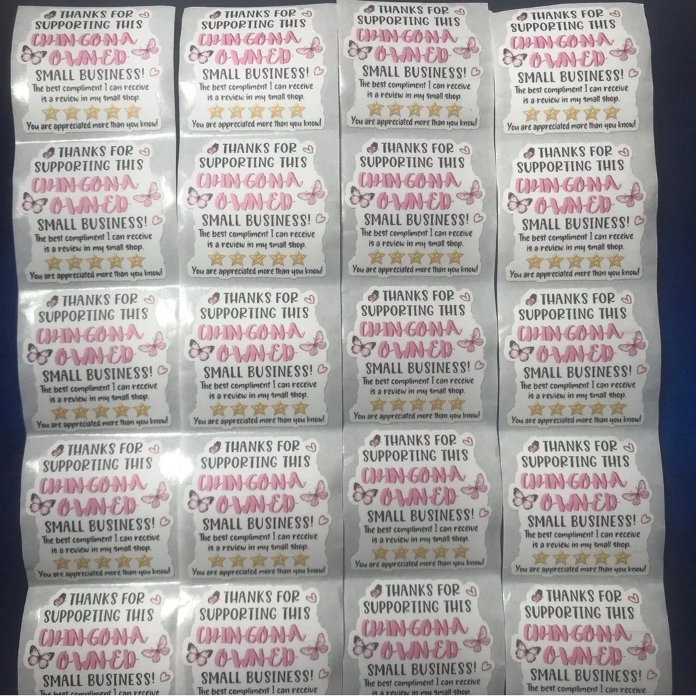 100 thank you for supporting this chingona business stickers  1.5”